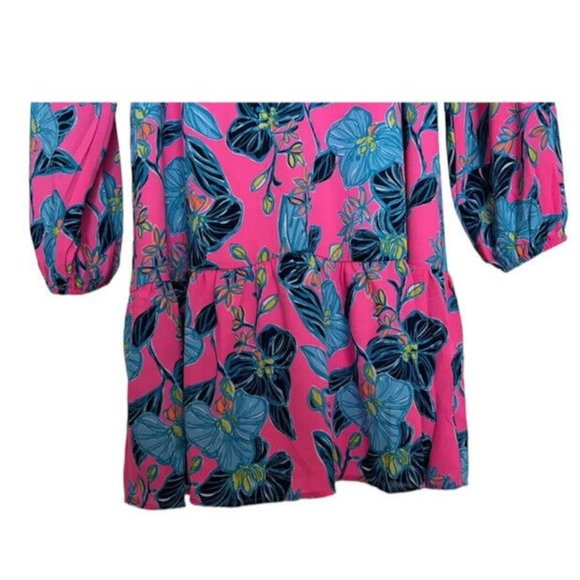 Lilly Pulitzer Lucee Dress Pink Isle Blooming For You Size Medium NEW! - Picture 3 of 4